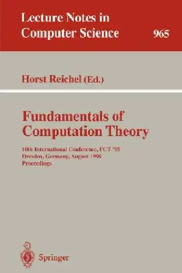 Cover of Fundamentals of Computation Theory