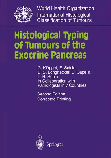Cover of Histological Typing of Tumours of the Exocrine Pancreas