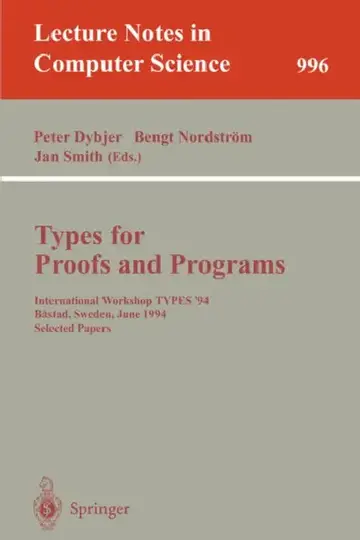 Cover of Types for Proofs and Programs
