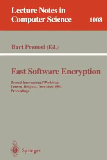 Cover of Fast Software Encryption