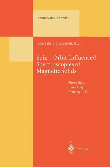 Cover of Spin-Orbit-Influenced Spectroscopies of Magnetic Solids