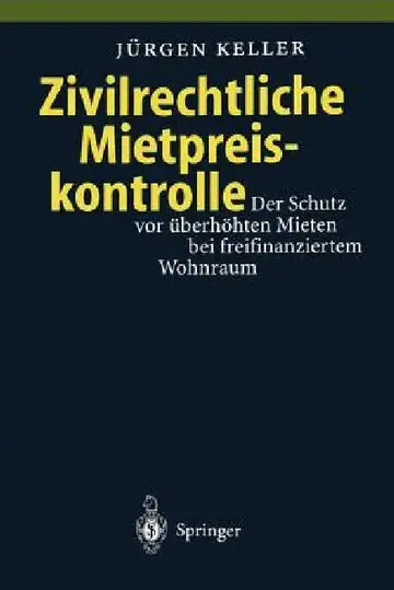 Cover of Zivilrechtliche Mietpreiskontrolle
