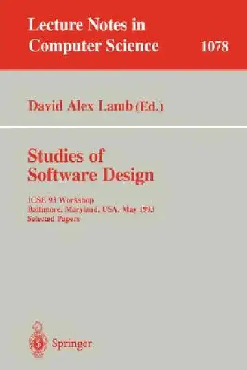 Cover of Studies of Software Design