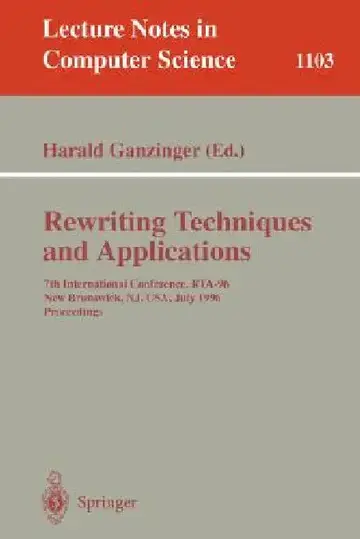 Cover of Rewriting Techniques and Applications