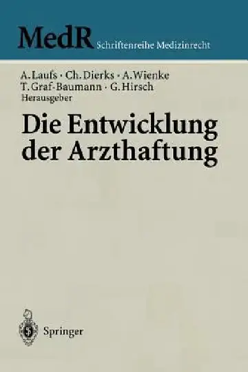 Cover of Die Entwicklung Der Arzthaftung