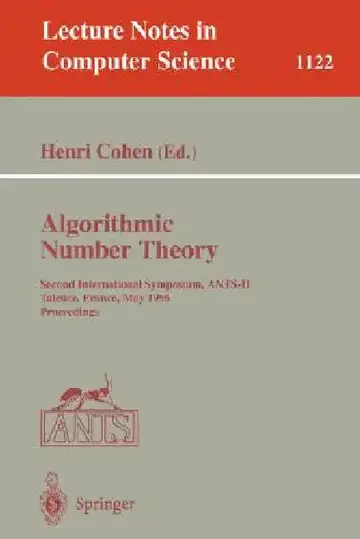 Cover of Algorithmic Number Theory