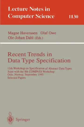 Cover of Recent Trends in Data Type Specification