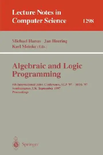 Cover of Algebraic and Logic Programming