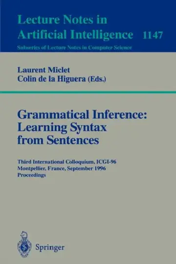 Cover of Grammatical Inference