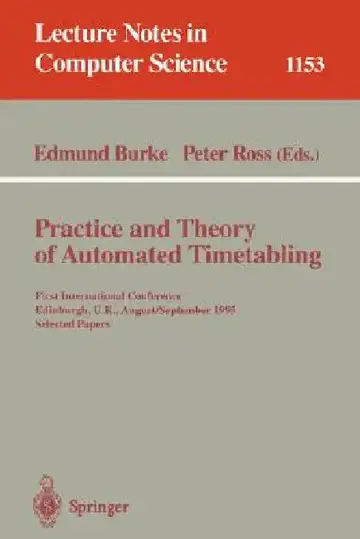 Cover of Practice and Theory of Automated Timetabling