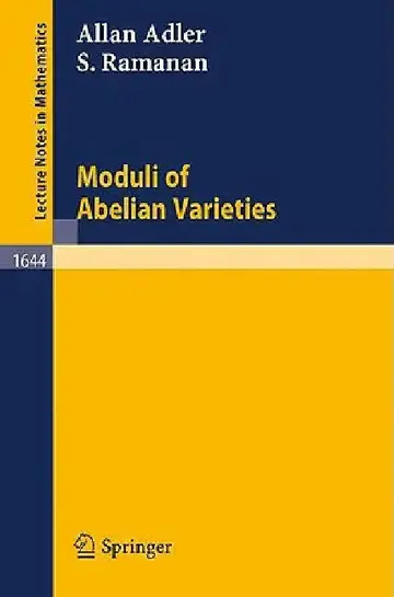 Cover of Moduli of Abelian Varieties