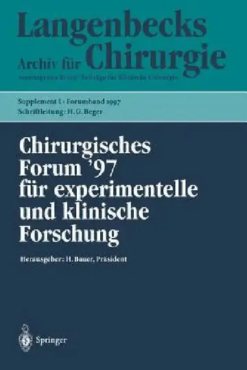 Cover of Chirurgisches Forum '97 Für Experimentelle Und Klinische Forschung