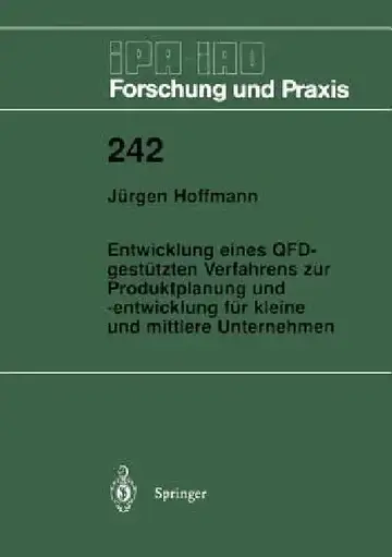 Cover of Entwicklung Eines Qfd-Gestützten Verfahrens Zur Produktplanung Und -Entwicklung Für Kleine Und Mittlere Unternehmen