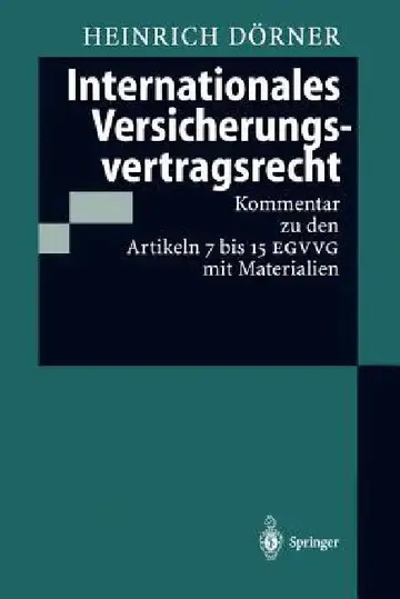 Cover of Internationales Versicherungsvertragsrecht
