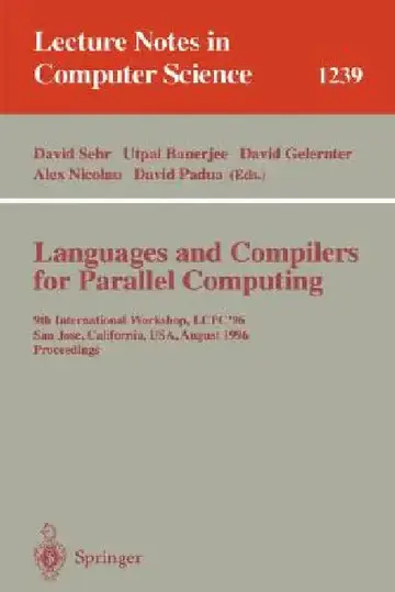 Cover of Languages and Compilers for Parallel Computing