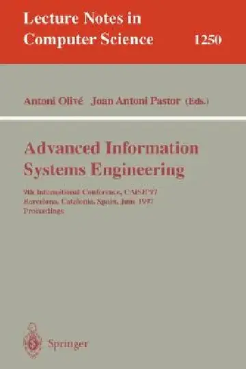 Cover of Advanced Information Systems Engineering