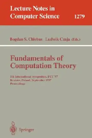Cover of Fundamentals of Computation Theory