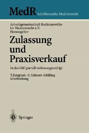 Cover of Zulassung Und Praxisverkauf