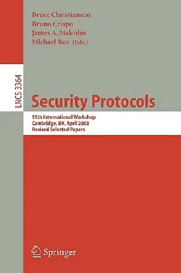 Cover of Security Protocols