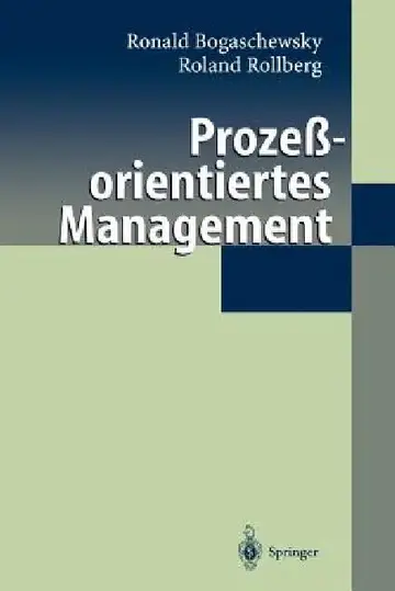 Cover of Prozeßorientiertes Management