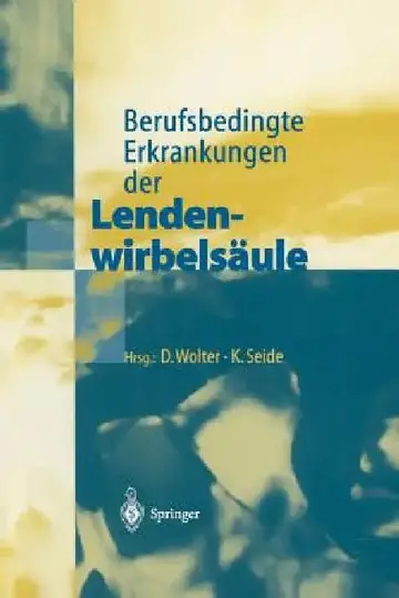Cover of Berufsbedingte Erkrankungen Der Lendenwirbelsäule