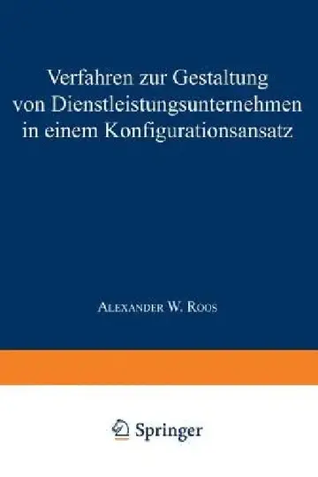 Cover of Verfahren Zur Gestaltung Von Dienstleistungsunternehmen in Einem Konfigurationsansatz