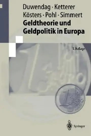 Cover of Geldtheorie Und Geldpolitik in Europa