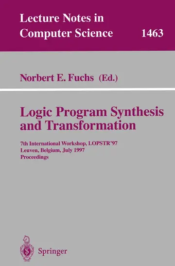 Cover of Logic Program Synthesis and Transformation
