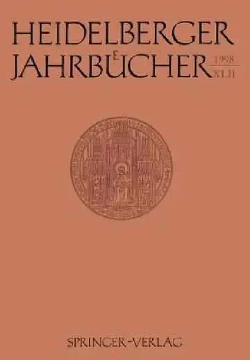 Cover of Heidelberger Jahrbücher