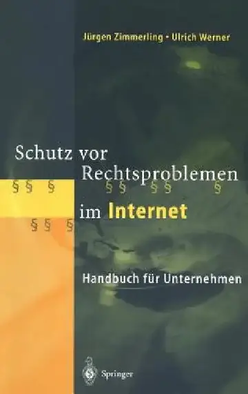 Cover of Schutz VOR Rechtsproblemen Im Internet