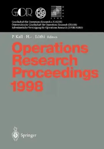 Cover of Operations Research Proceedings 1998