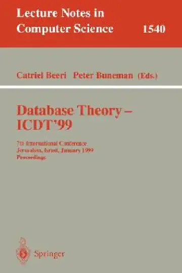 Cover of Database Theory - Icdt'99
