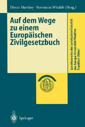 Cover of Auf Dem Wege Zu Einem Europäischen Zivilgesetzbuch