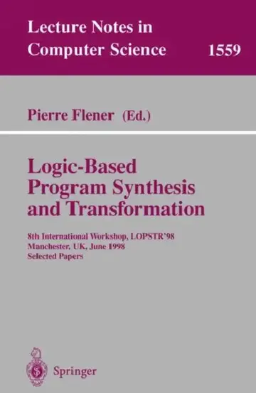 Cover of Logic-Based Program Synthesis and Transformation