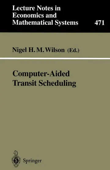 Cover of Computer-Aided Transit Scheduling