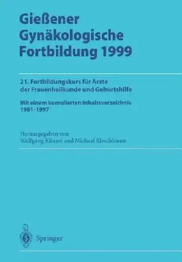 Cover of Gießener Gynäkologische Fortbildung 1999