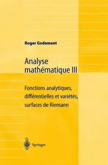 Cover of Analyse Mathématique III
