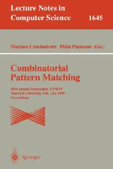 Cover of Combinatorial Pattern Matching