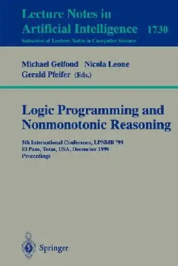Cover of Logic Programming and Nonmonotonic Reasoning