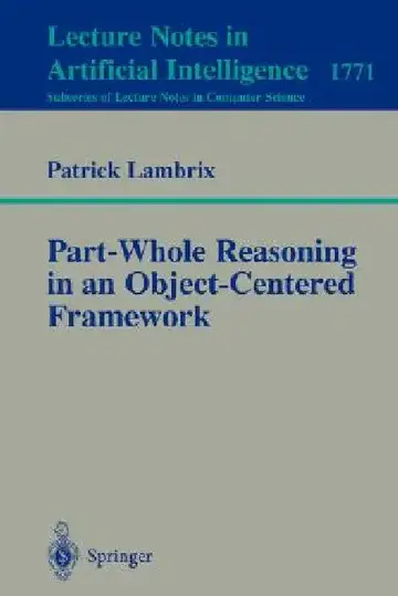 Cover of Part-Whole Reasoning in an Object-Centered Framework