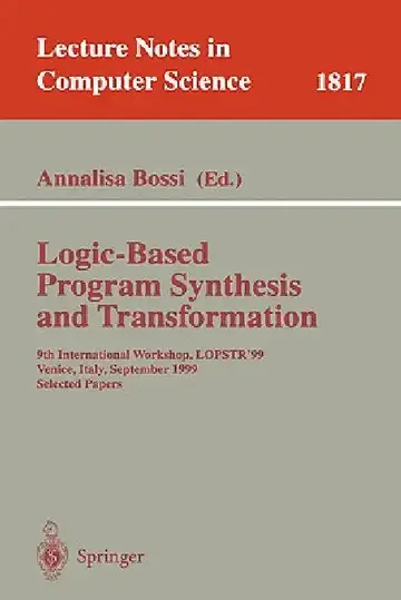 Cover of Logic-Based Program Synthesis and Transformation