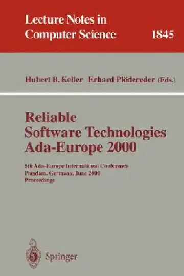 Cover of Reliable Software Technologies Ada-Europe 2000