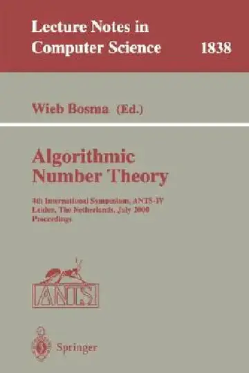 Cover of Algorithmic Number Theory