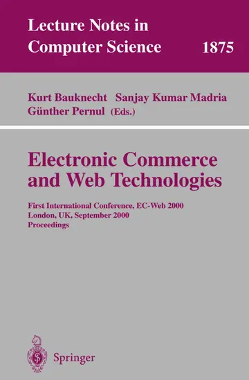 Cover of Electronic Commerce and Web Technologies