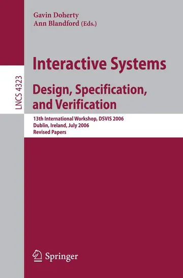 Cover of Interactive Systems. Design, Specification, and Verification
