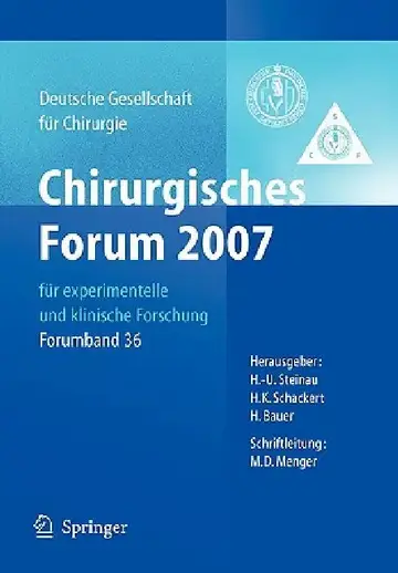 Cover of Chirurgisches Forum 2007 Für Experimentelle Und Klinische Forschung