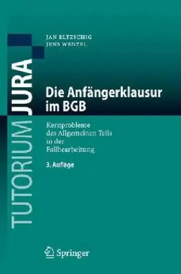 Cover of Die Anfängerklausur Im BGB