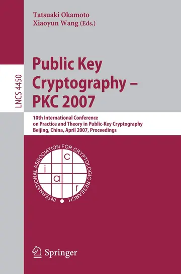 Cover of Public Key Cryptography-PKC 2007