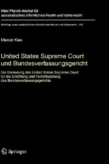 Cover of United States Supreme Court Und Bundesverfassungsgericht