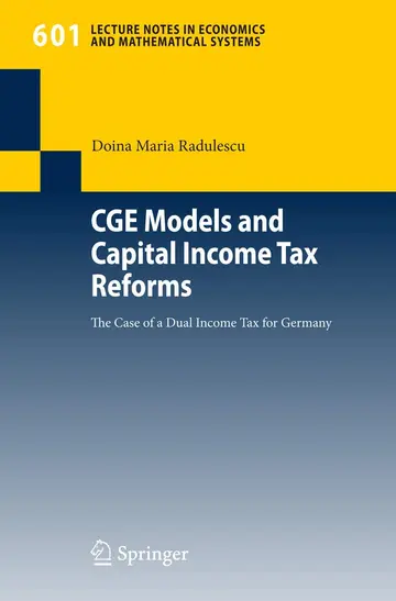 Cover of Cge Models and Capital Income Tax Reforms
